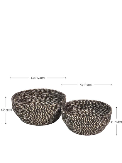 Glitter Bowl - Black (Set of 2)