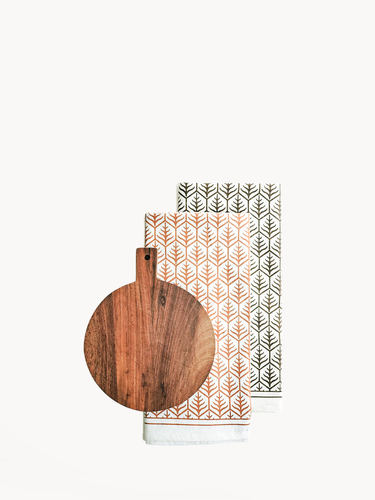 Wooden Round Serving Board Gift Set