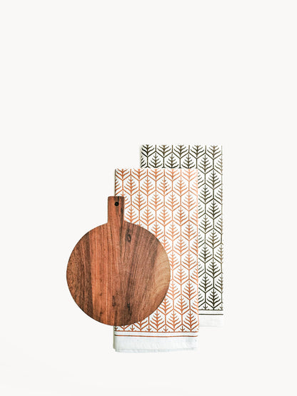 Wooden Round Serving Board Gift Set