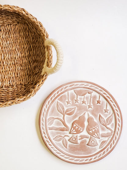 Bread Warmer & Basket - Lovebirds Round