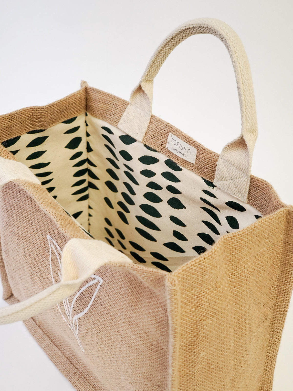 Jute Canvas Gift Bag - Nature