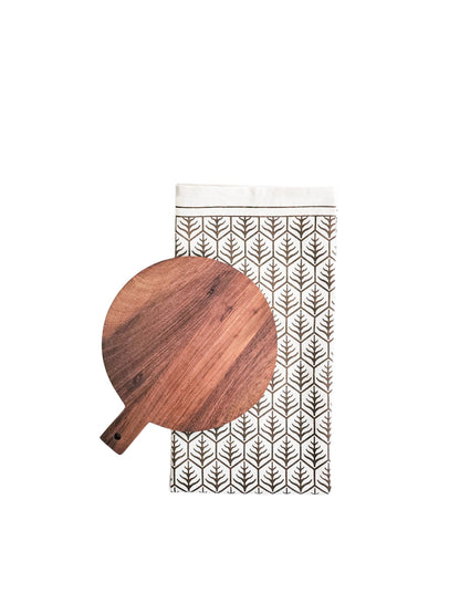 Wooden Round Serving Board Gift Set