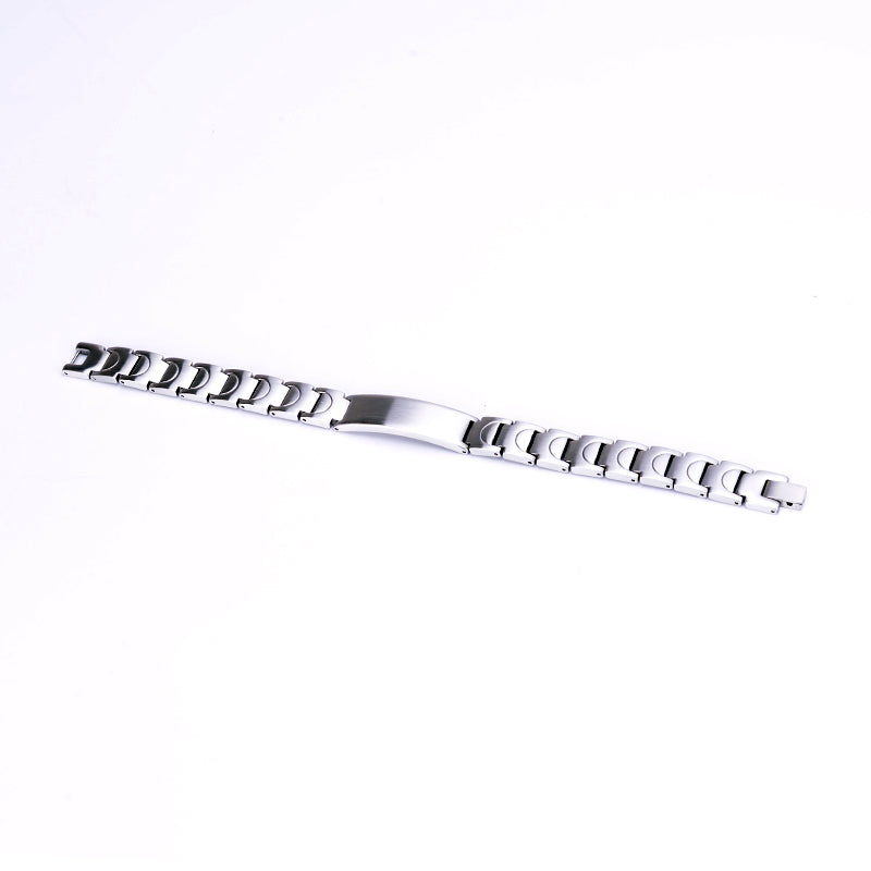 Stainless Steel Energy Bracelet 4-in-1. Silver color. Model SY050