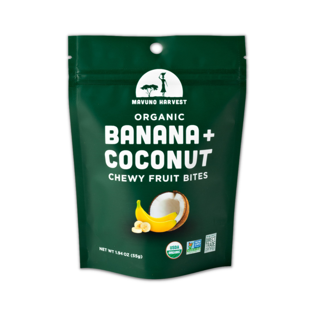 Organic Fruit Bites: Banana & Coconut