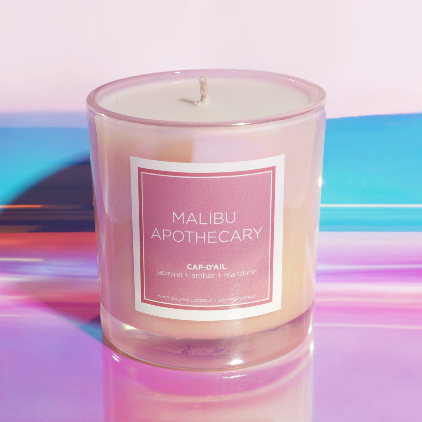 Iridescent Pink Candle