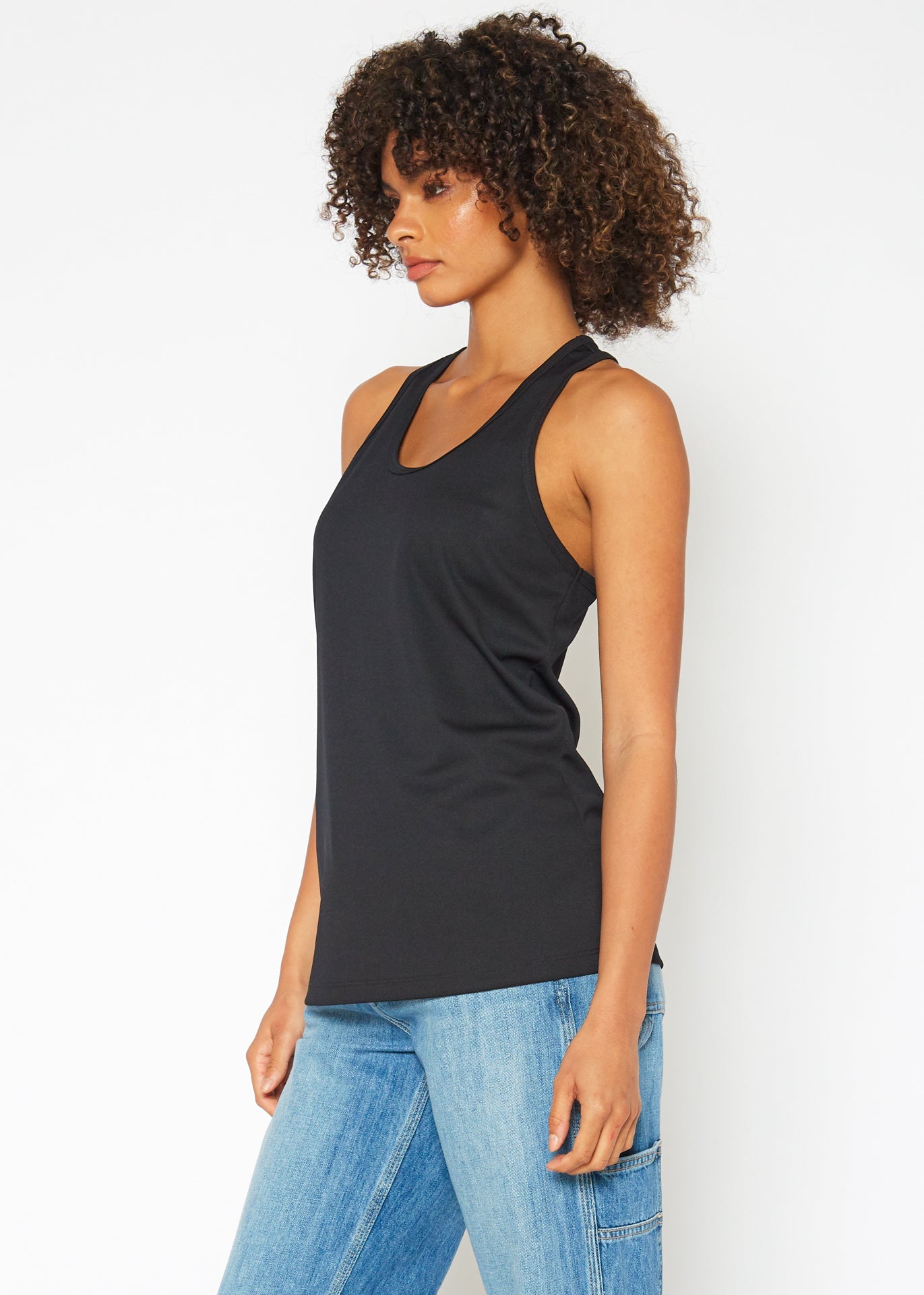 Women's Eco Friendly Reolite Tech Tank Top in Black by Shop at Konus