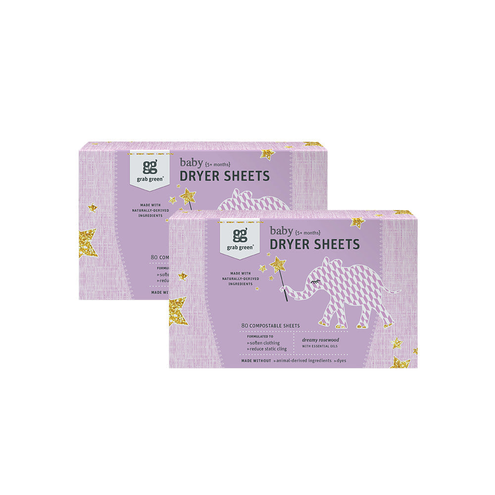 Baby Dryer Sheets {5+ months} - Dreamy Rosewood - 2 Pack