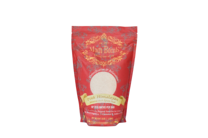 Mom Bomb Pink Himalayan Bath Soaks 3lb with Melon and Cedarwood scents