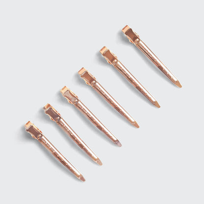 Styling Hair Clips 6pc (Rose Gold)