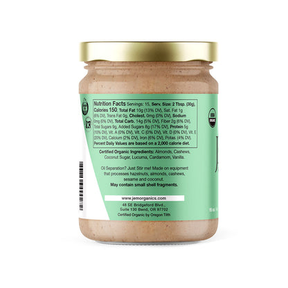 Cashew Cardamom Almond Butter - Large