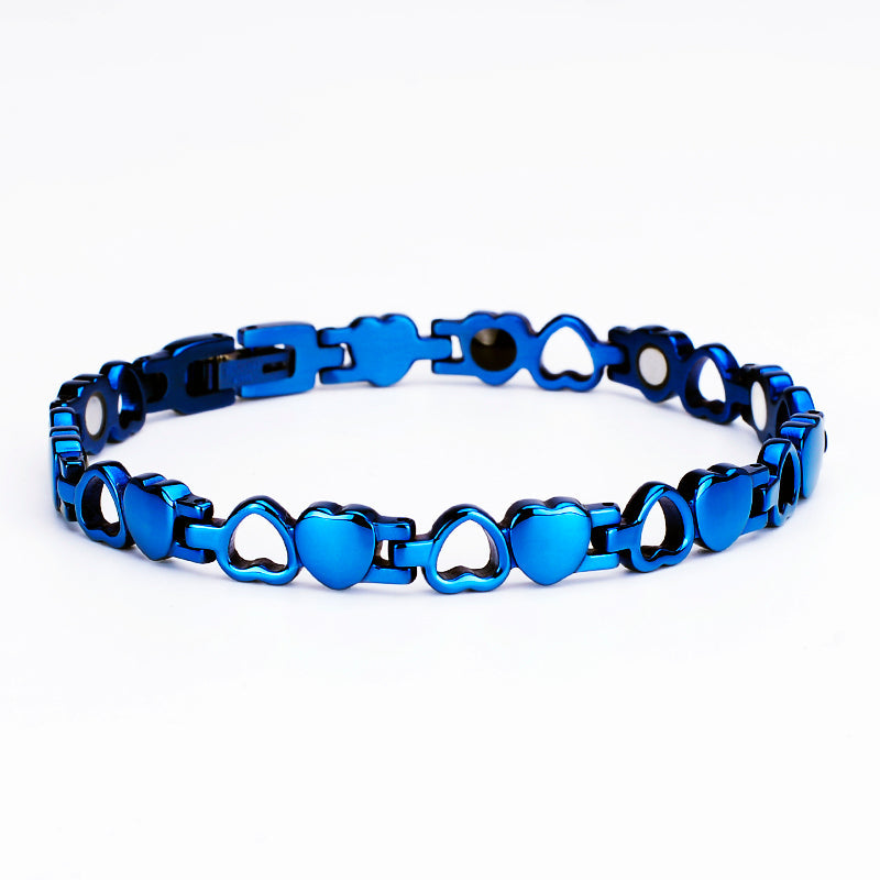 Stainless Steel Energy Bracelet 4-in-1. 9 Colors available. Model B041-Hearts