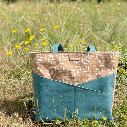 ADVOCATE zippered tote | AQUAMARINE