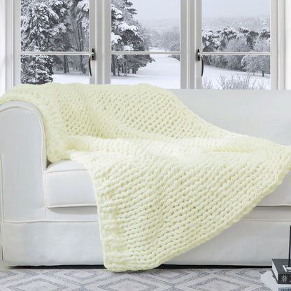 Cheer Collection Chunky Cable Knit Throw Blanket | Ultra Plush and Soft 100% Acrylic Accent Throw - 50 x 60