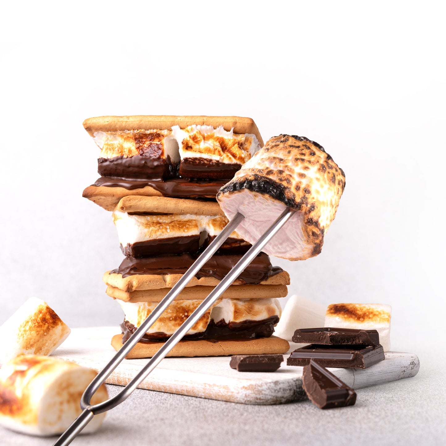 Cheer Collection Marshmallow Roasting Sticks - Set of 8 Extendable Smores Sticks and BBQ Forks