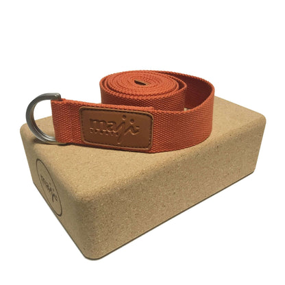 Cork Yoga Block & Strap Combo by Jupiter Gear