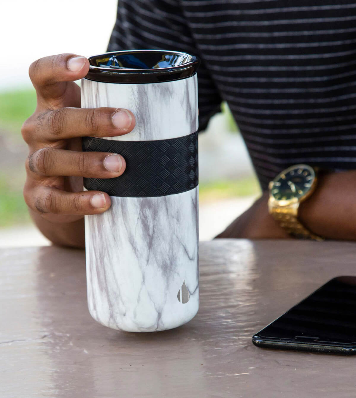 Artisan 16oz Tumbler - White Marble