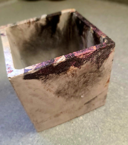 Signature Concrete Candle - Large Square Handpainted Concrete Candle