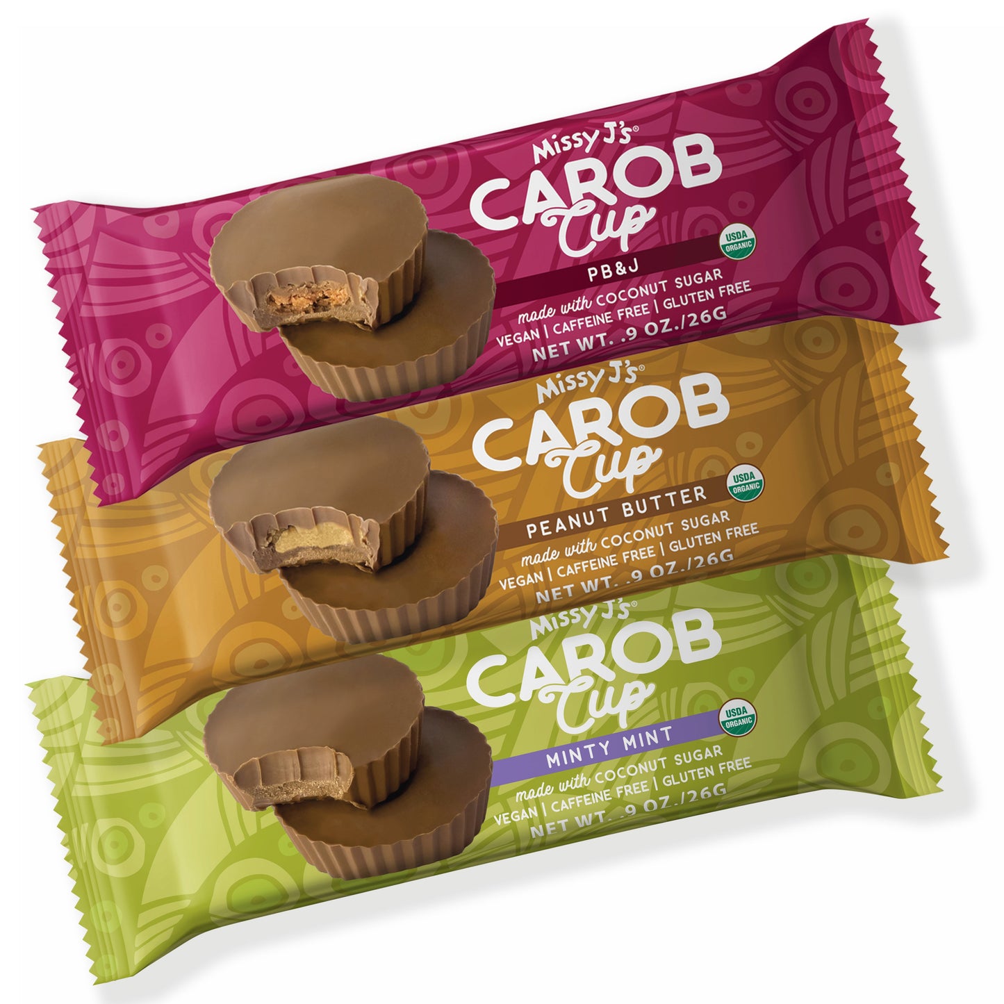 Missy J's Organic Carob Cup Sampler - 12pk, 4 of each flavor