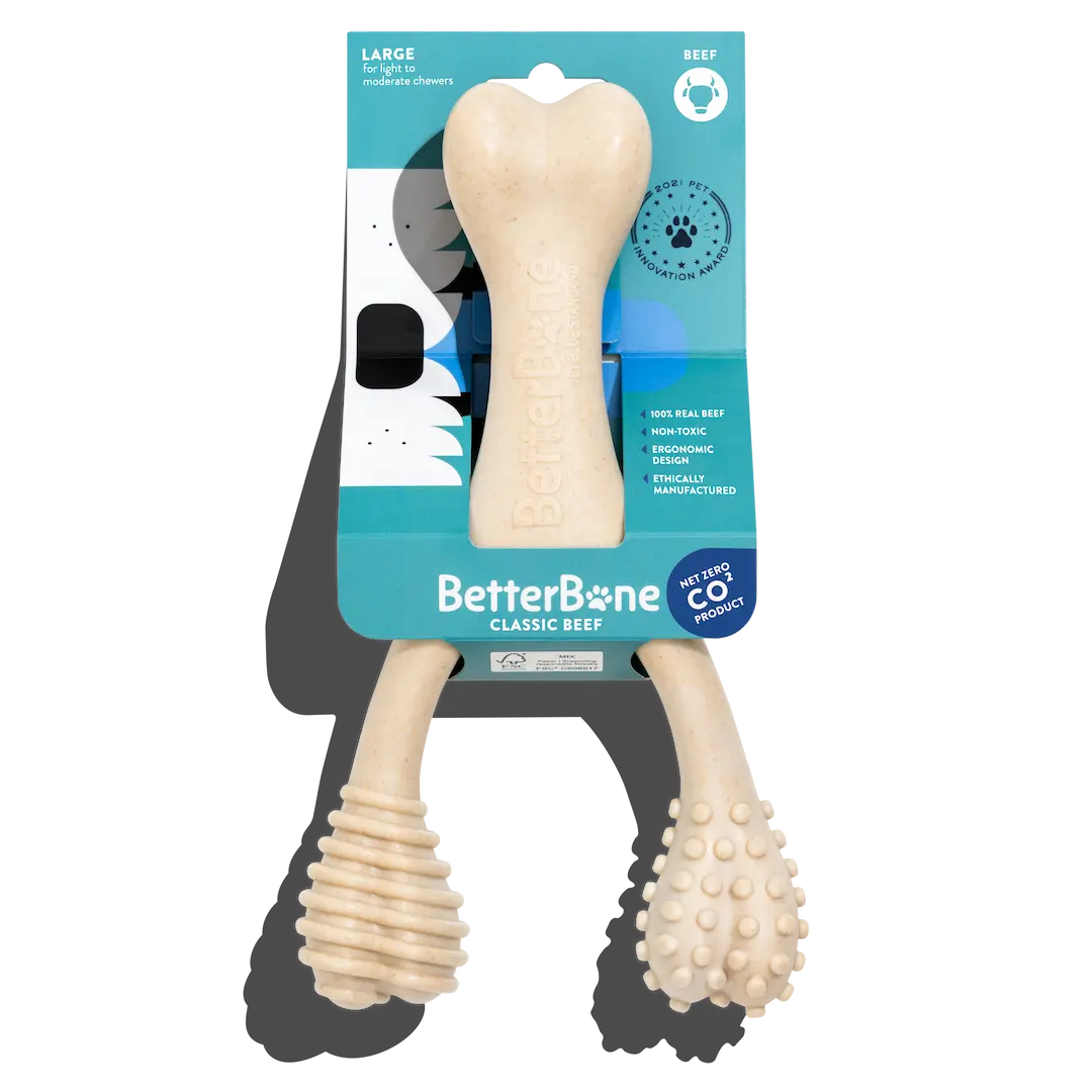 BetterBone CLASSIC - All Natural, Non-Toxic, Safer on Teeth, Soft, Puppy, Dog Chew-NYLON FREE by The Better Bone Natural Dog Bone