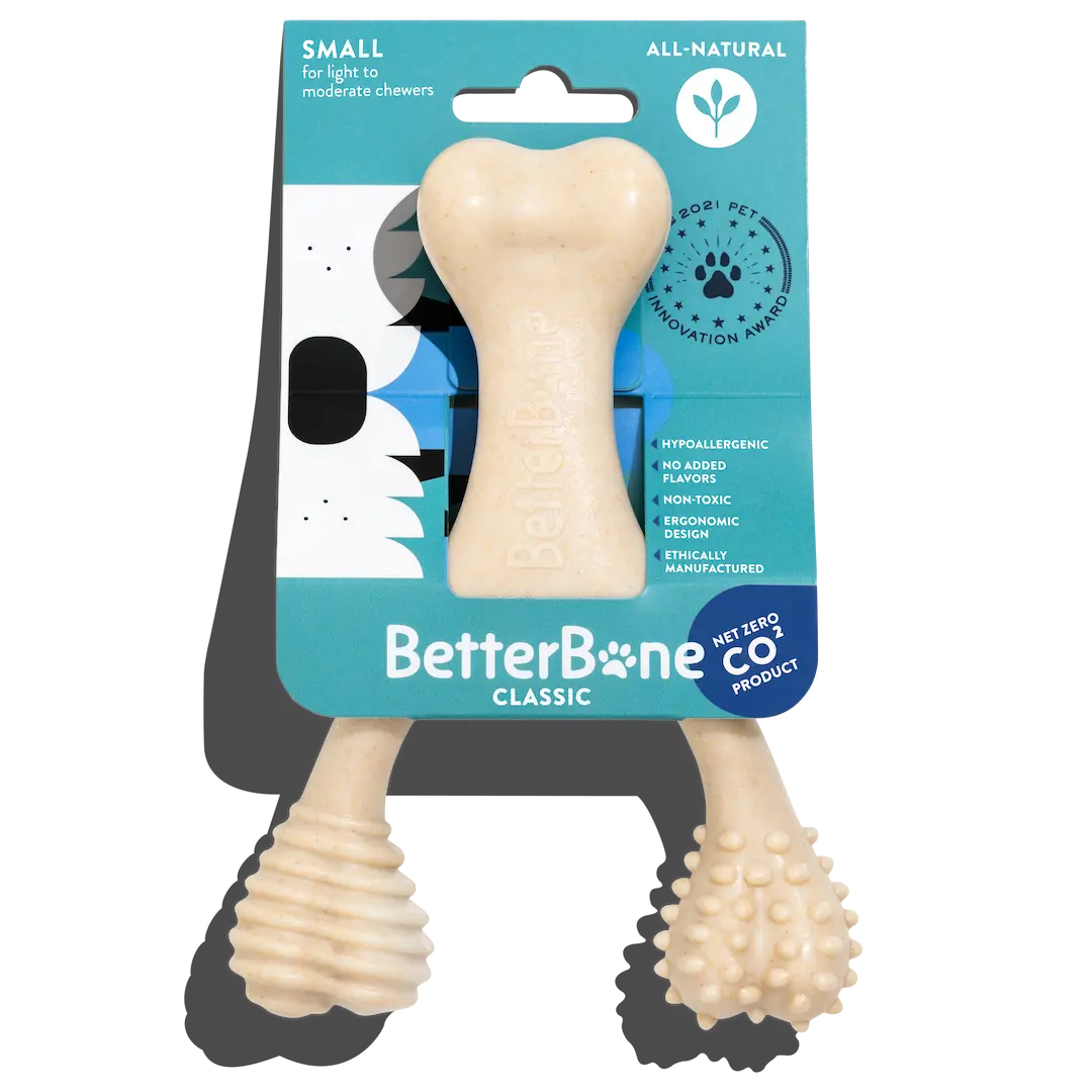 BetterBone CLASSIC - All Natural, Non-Toxic, Safer on Teeth, Soft, Puppy, Dog Chew-NYLON FREE by The Better Bone Natural Dog Bone