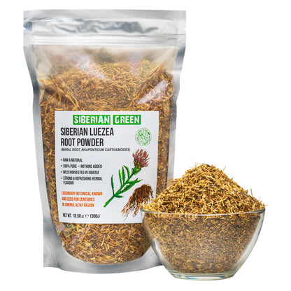 Leuzea Root Tea Loose Powder 300g (10.58oz) Wild Harvested Maral Rhaponticum carthamoides from Altai