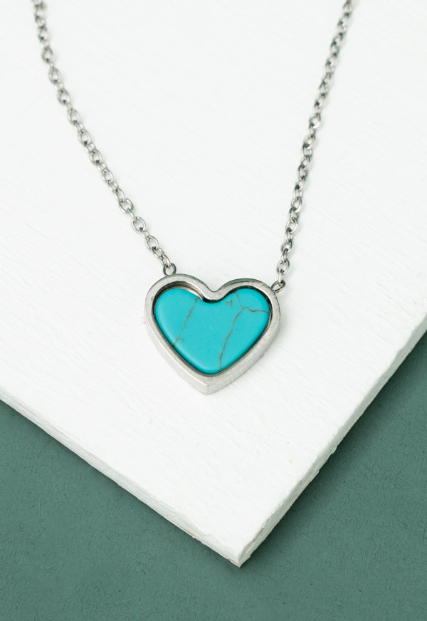 Bay Turquoise Heart Necklace by Starfish Project