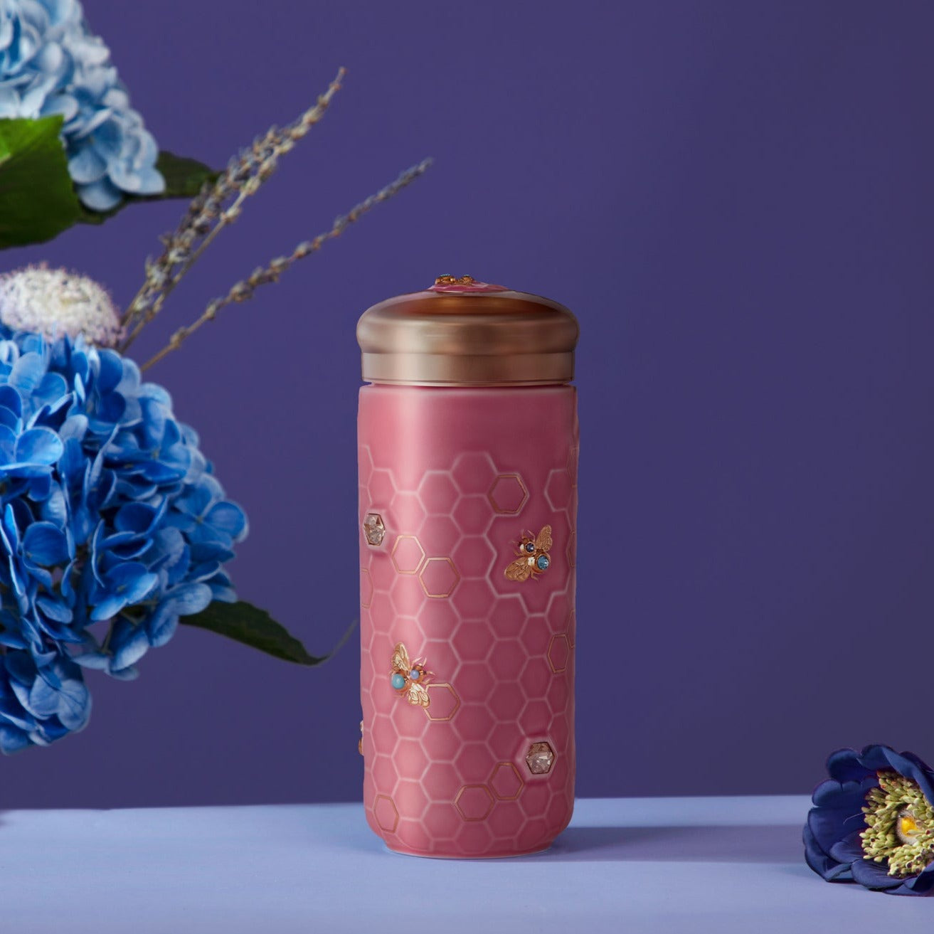 Honey Bee Travel Mug with Crystals by ACERA LIVEN