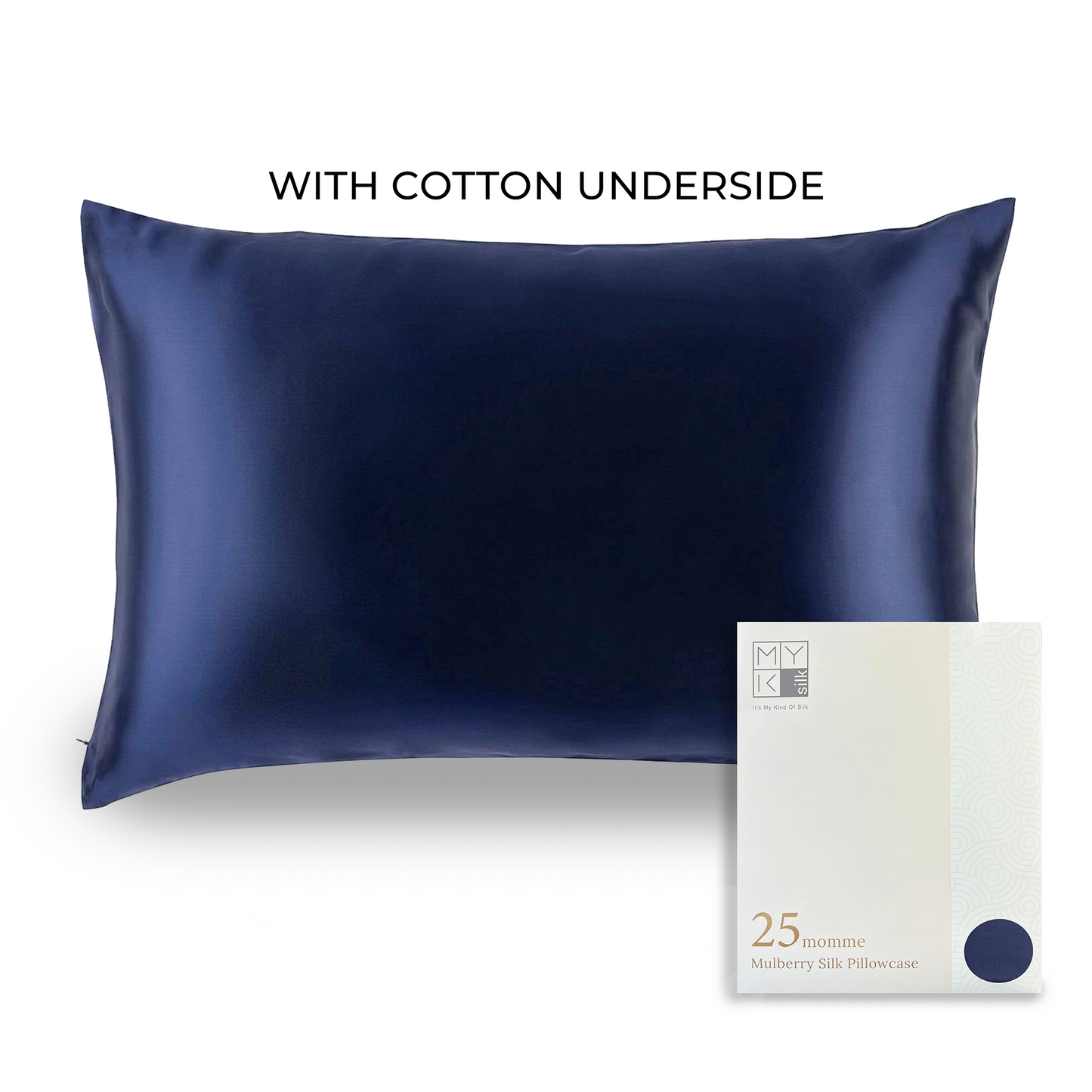 Luxury Mulberry Silk Pillowcase with Cotton Underside (25 momme)