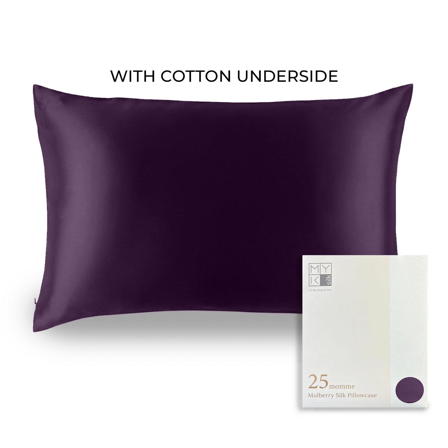 Luxury Mulberry Silk Pillowcase with Cotton Underside (25 momme)