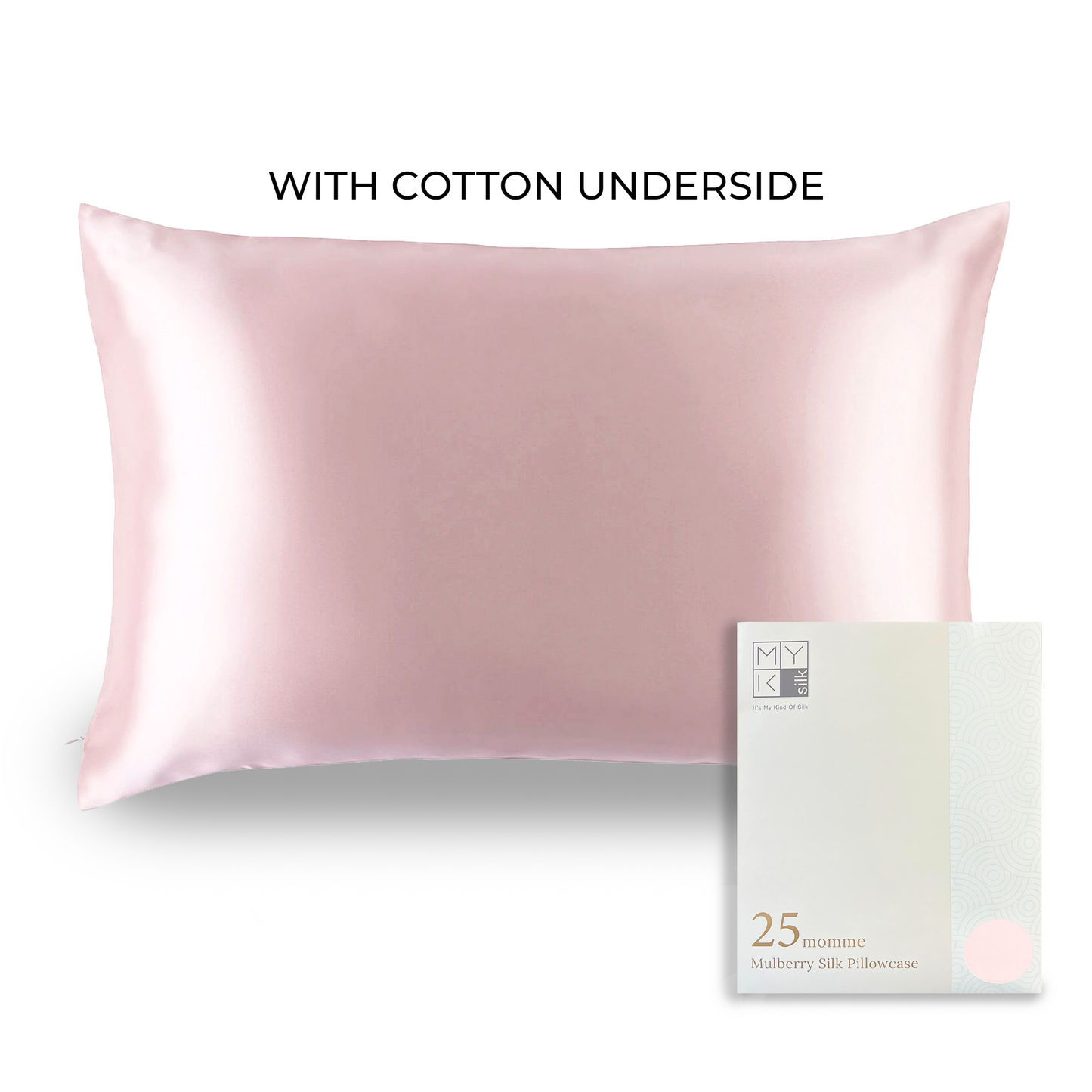 Luxury Mulberry Silk Pillowcase with Cotton Underside (25 momme)