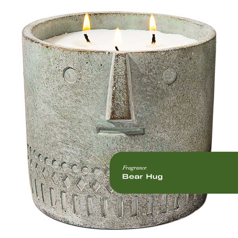 Bear Hug Stone Face Candle 27oz