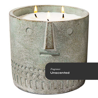 Unscented Stone Face Candle 27oz