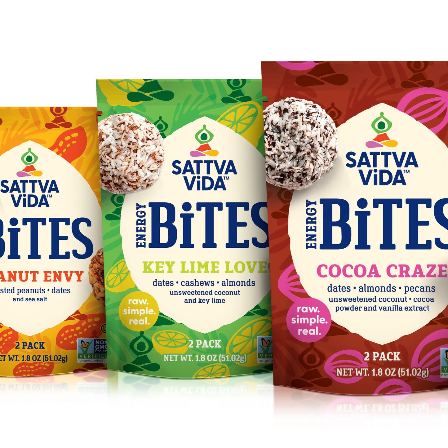 NEW - Key Lime Love Energy Bites, 2pack (10 per case) by Sattva Vida