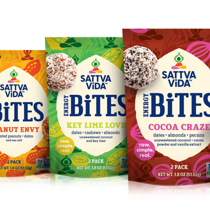 NEW - Key Lime Love Energy Bites, 2pack (10 per case) by Sattva Vida