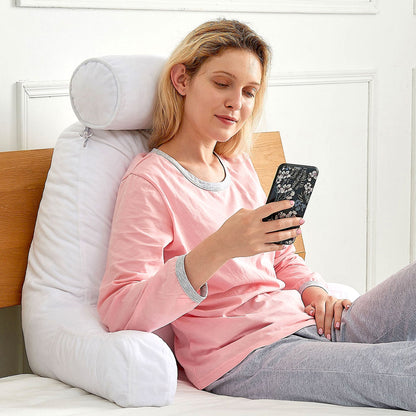 Cheer Collection TV &  Reading Pillow with Detachable Cervical Bolster Backrest , Washable