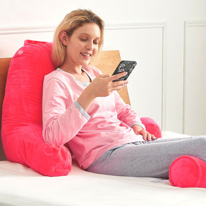 Cheer Collection TV &  Reading Pillow with Detachable Cervical Bolster Backrest , Washable