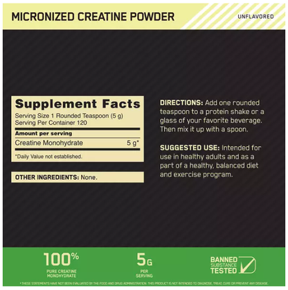 Optimum Nutrition Micronized Creatine Powder