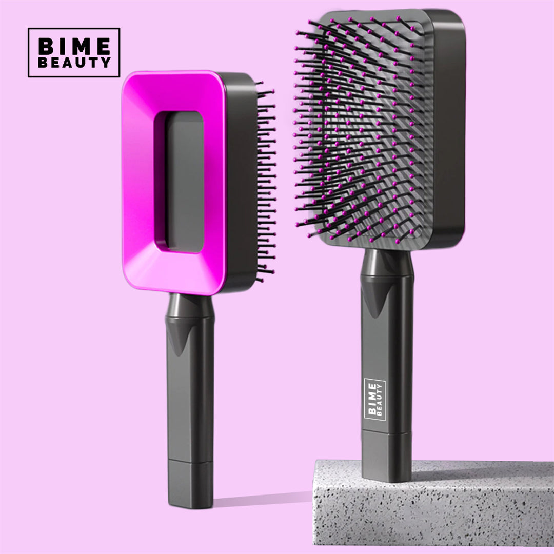 3D Self-cleaning Deluxe Rectangular Hair Brush