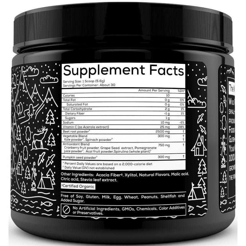 Wild Reds Powder - All-Natural Pre-Workout Energy Mix 5.8oz CASE OF 12 by Wild Foods