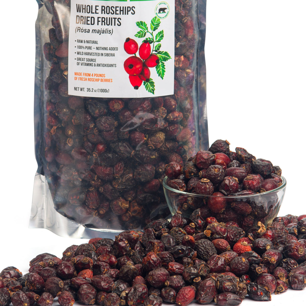 Premium Dried Rose Hips – Natural, Whole & Wild-Harvested