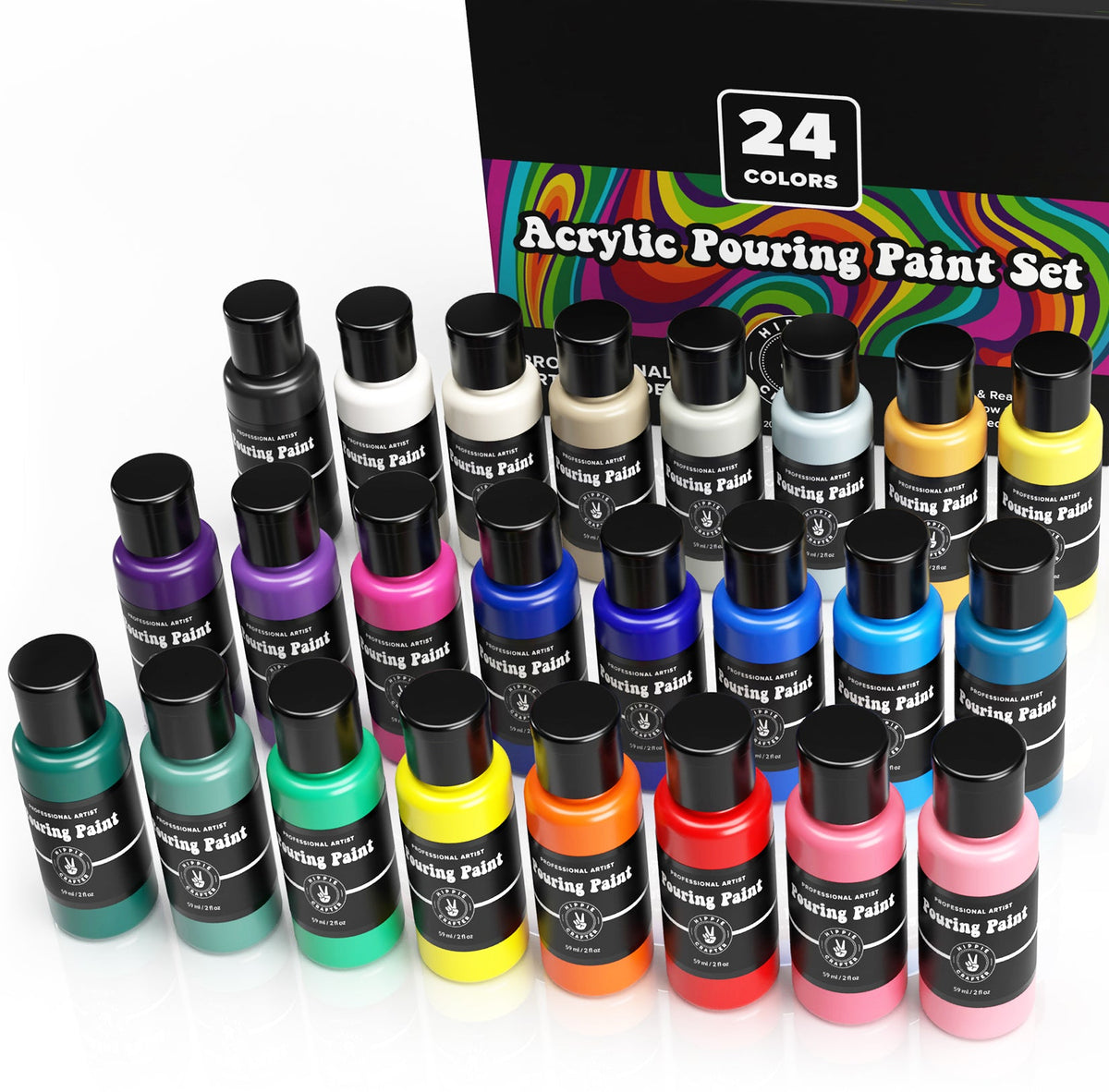 Acrylic Pouring Paint 24 Color Set