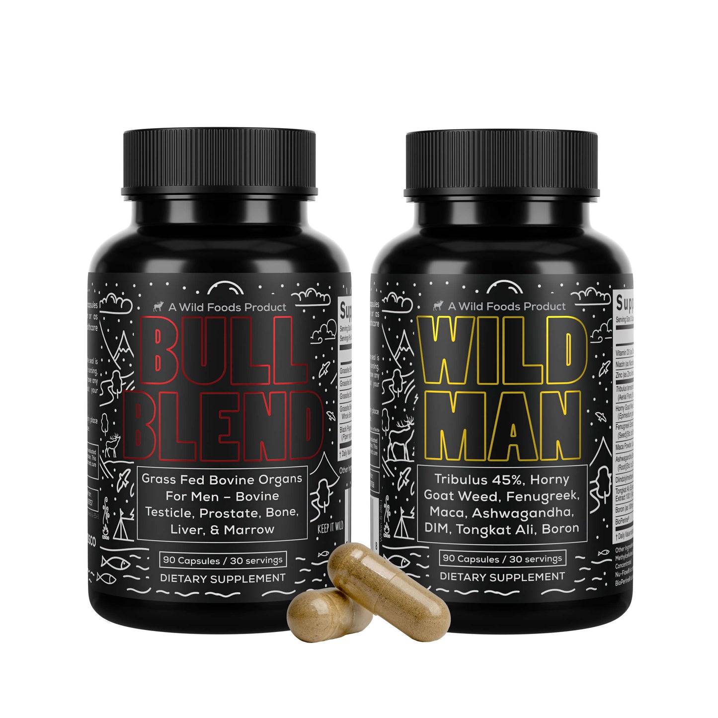 Bull Blend: Beef Organ Complex For Hormones - Bovine Prostate, Bone, Liver & Marrow by Wild Foods