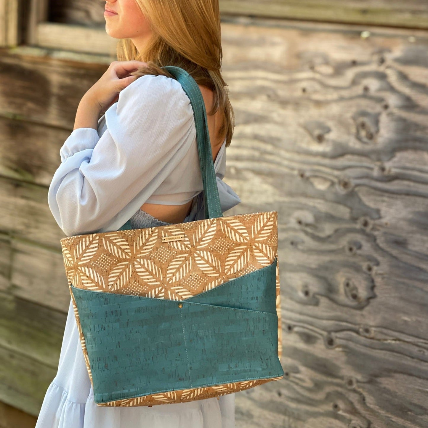 ADVOCATE zippered tote | AQUAMARINE