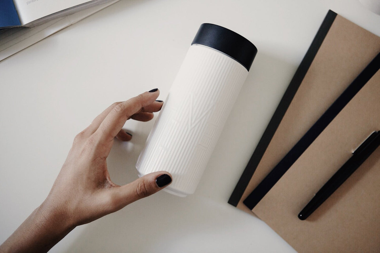 LIVEN Ceramic Double- Wall Water Bottle by ACERA LIVEN