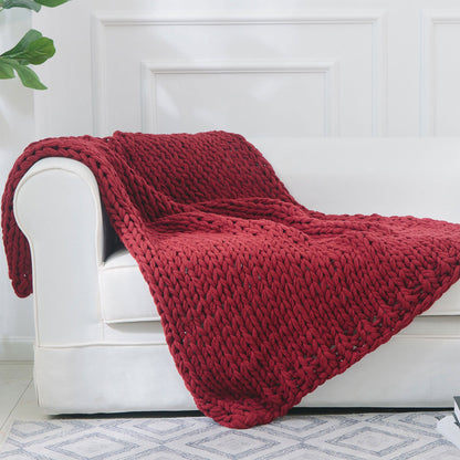 Cheer Collection Chunky Cable Knit Throw Blanket | Ultra Plush and Soft 100% Acrylic Accent Throw - 50 x 60