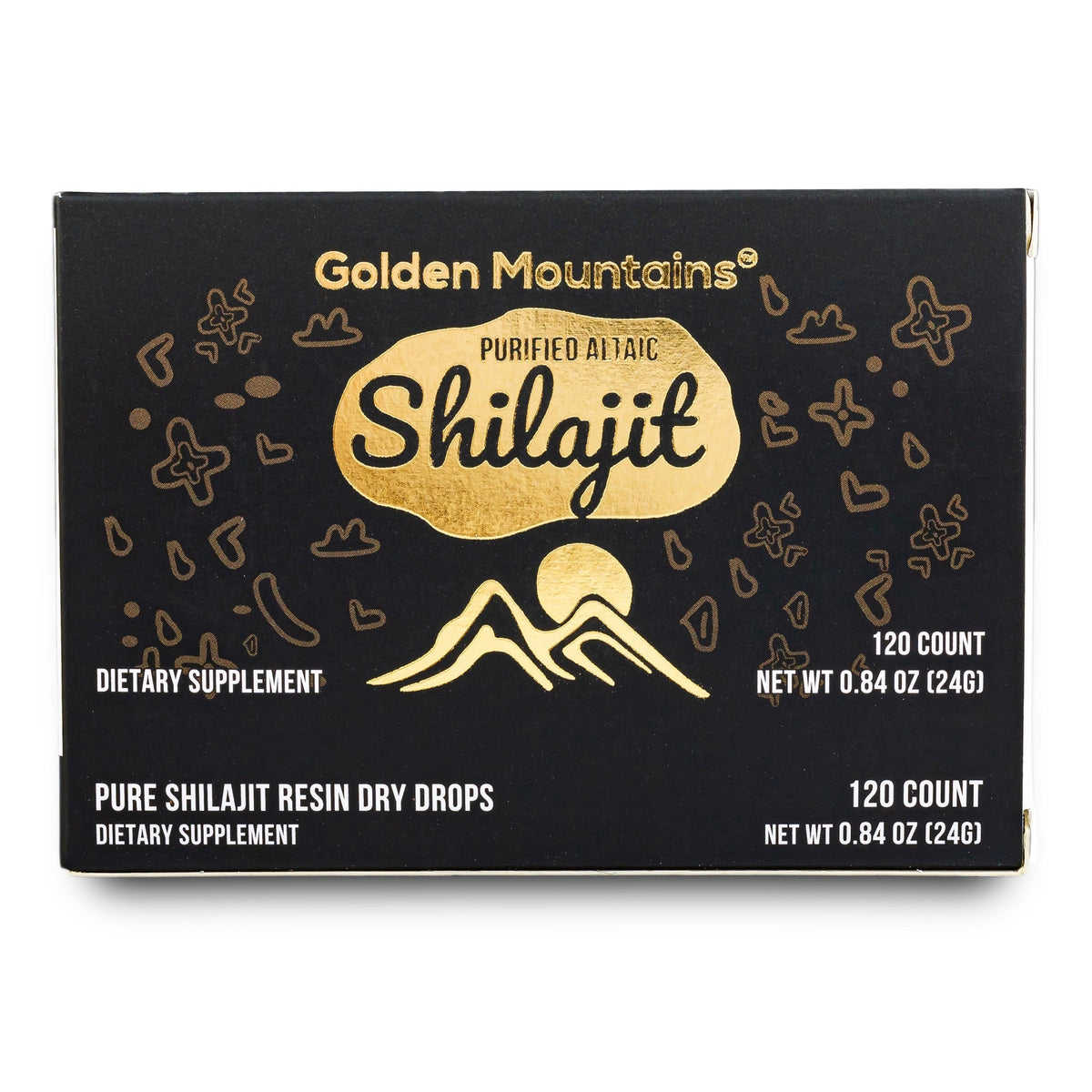 Shilajit 120 Dry Drops: Altai Golden Mountains Shilajit by Siberian Green