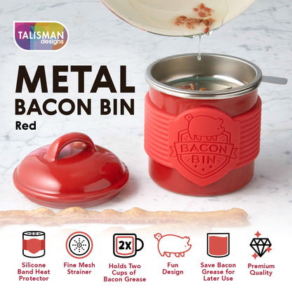 Metal Bacon Bin - Grease Holder