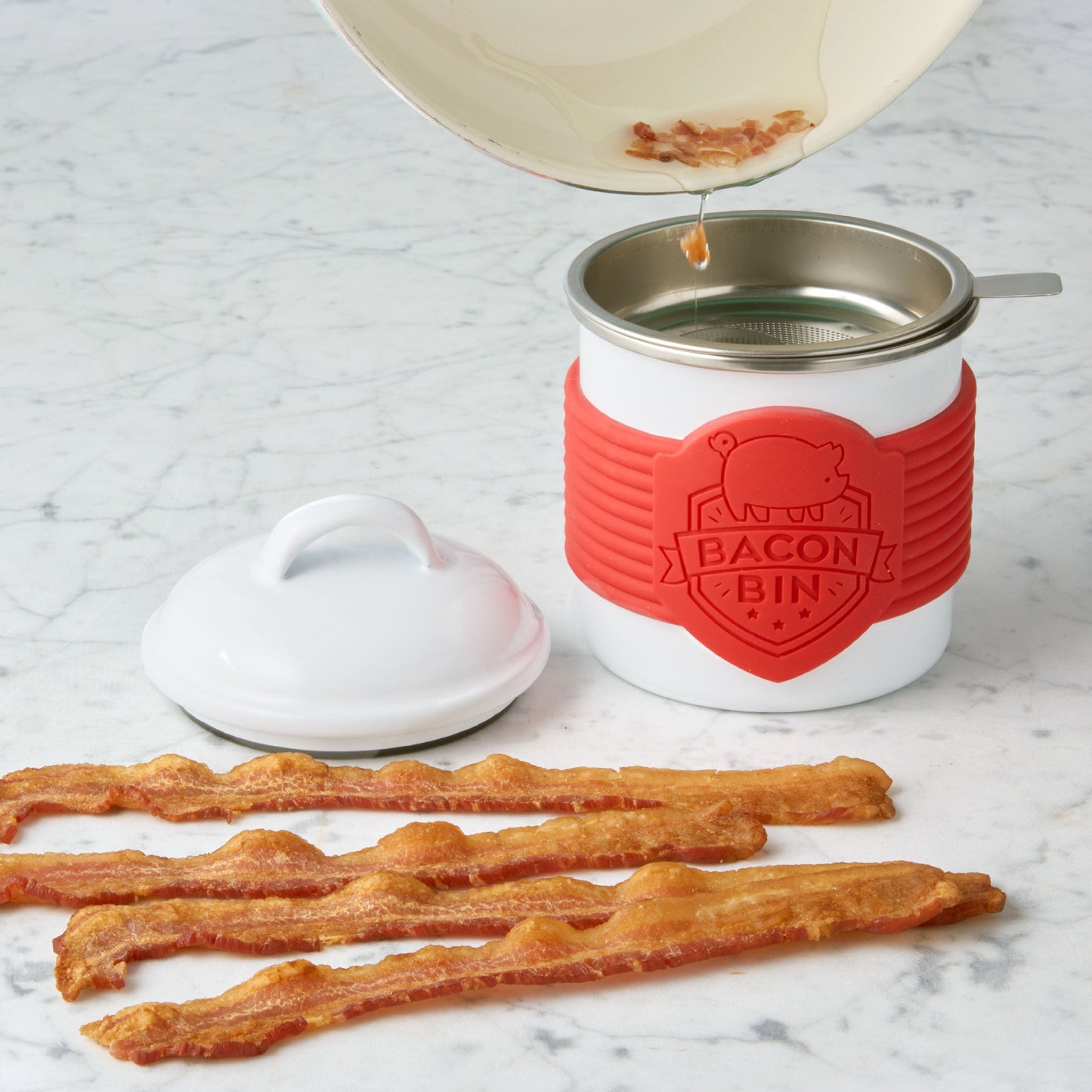 Metal Bacon Bin - Grease Holder