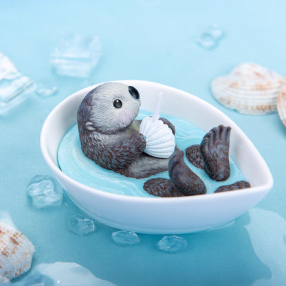 Cute Sea Otter Baby Scented Candle