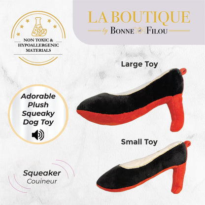 Red Heel Squeaky Dog Shoe Toy